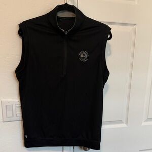 Black Adidas Sleeveless Zip-Up Vest
